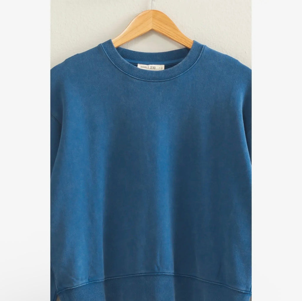Acid Wash Crewneck Sweatshirt