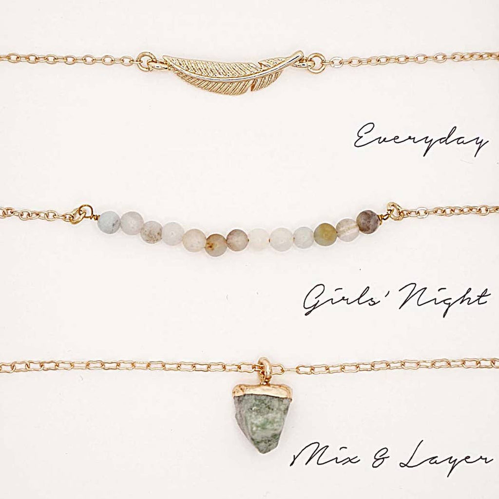3PC Assorted Layering Pendant Necklace Gift Set