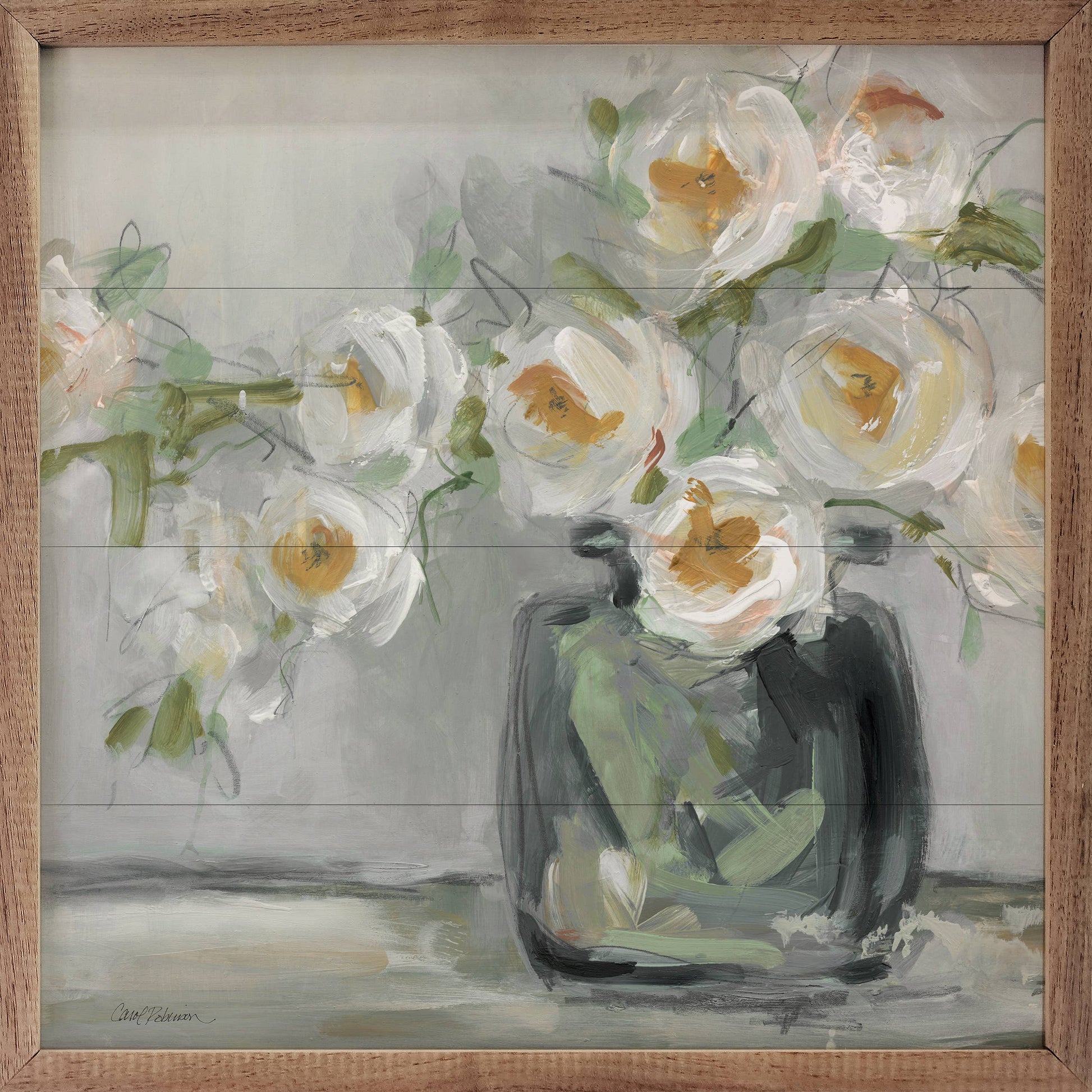 Floral Rhapsody 1 Wooden Sign 8x8