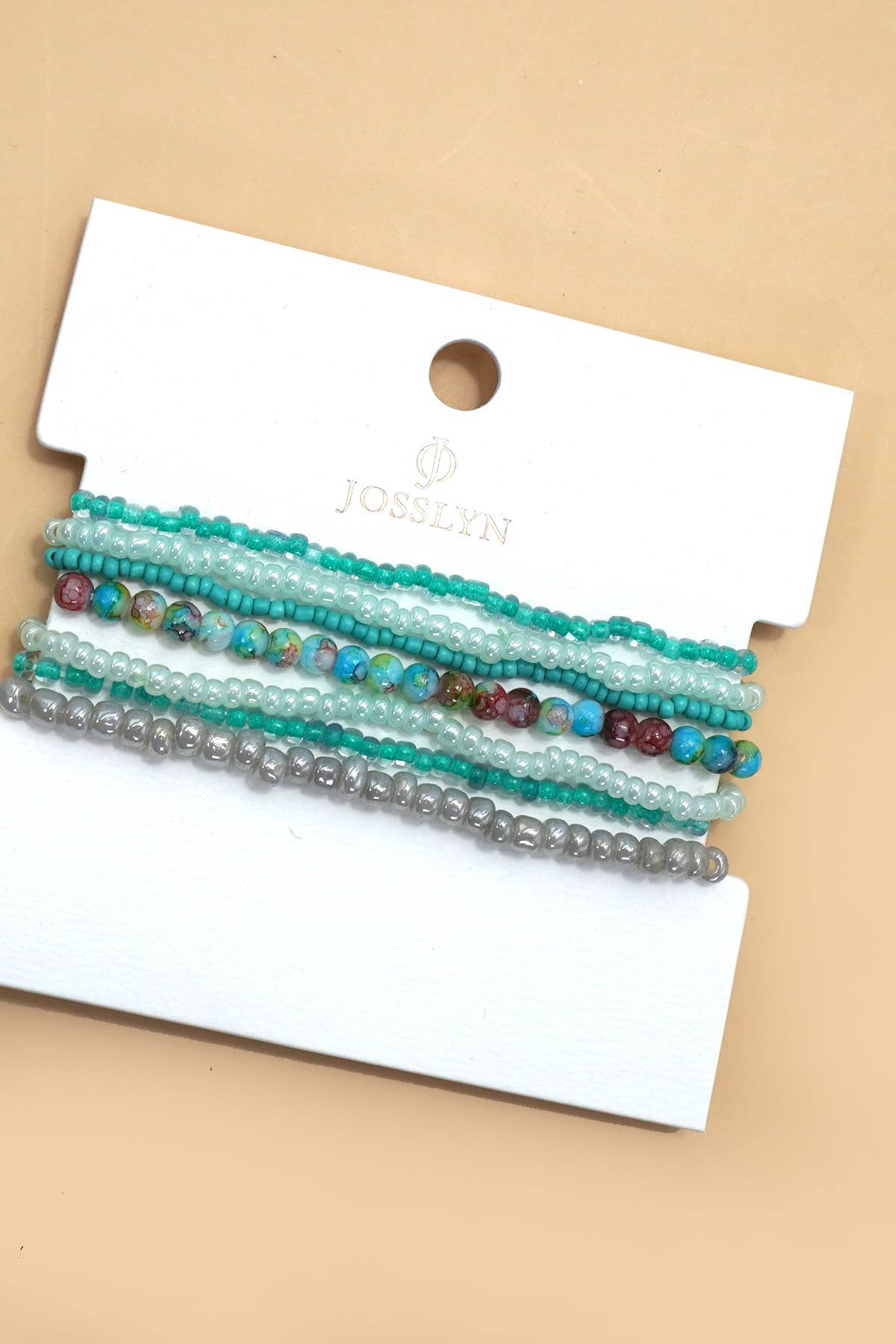 CONFETTI BEADED STRANDS STRETCH BRACELETS