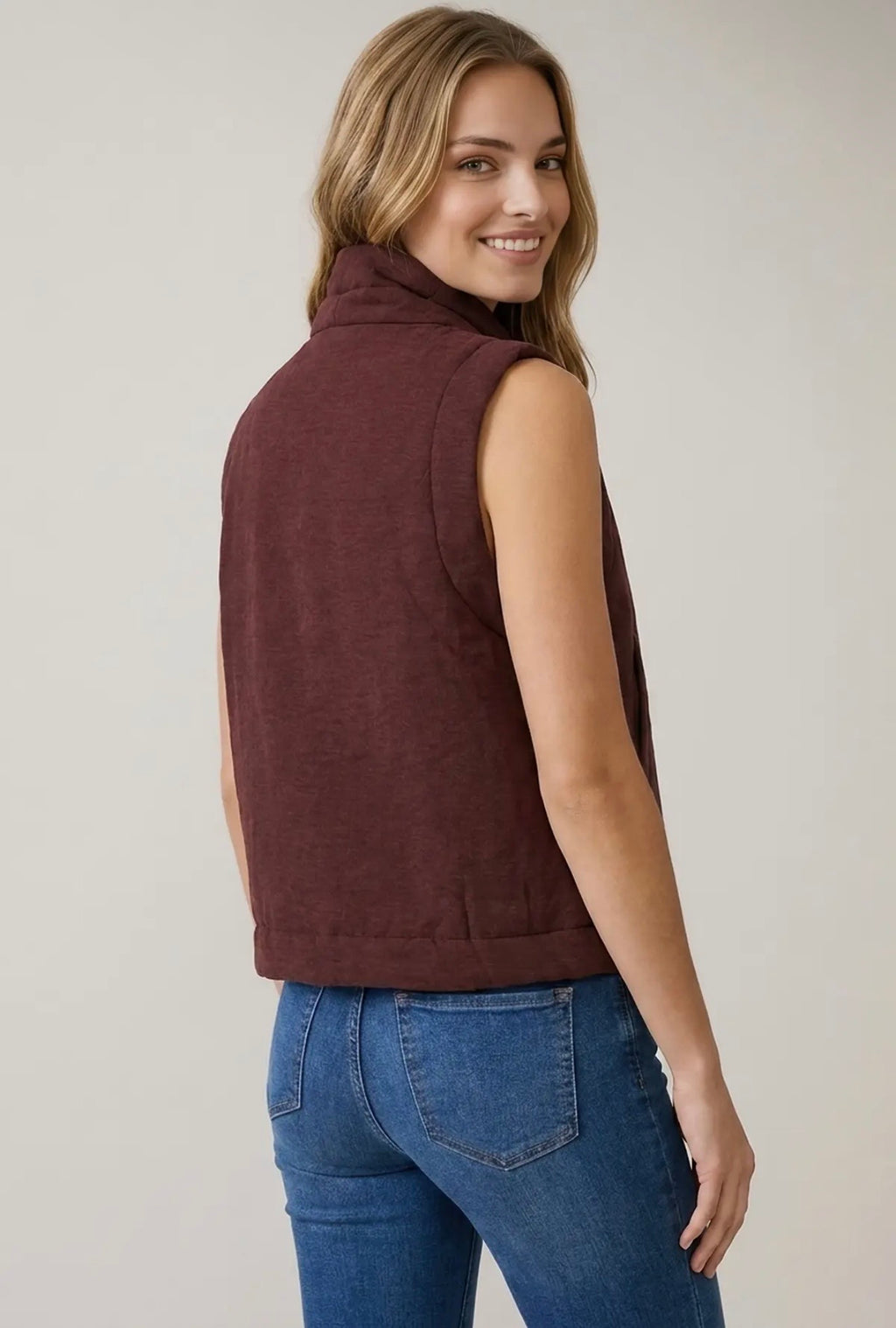 Asymmetrical Quilted Vest