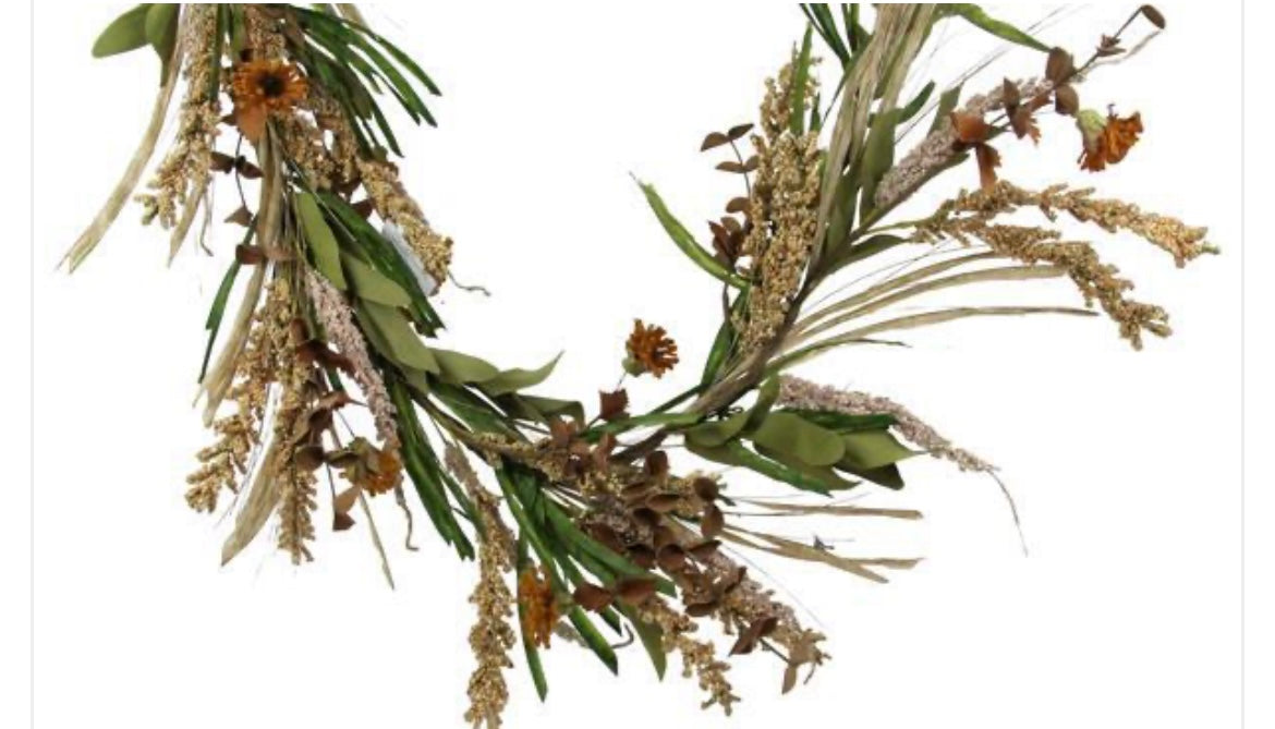60" Jute Flower/Leaf/Grass Garland