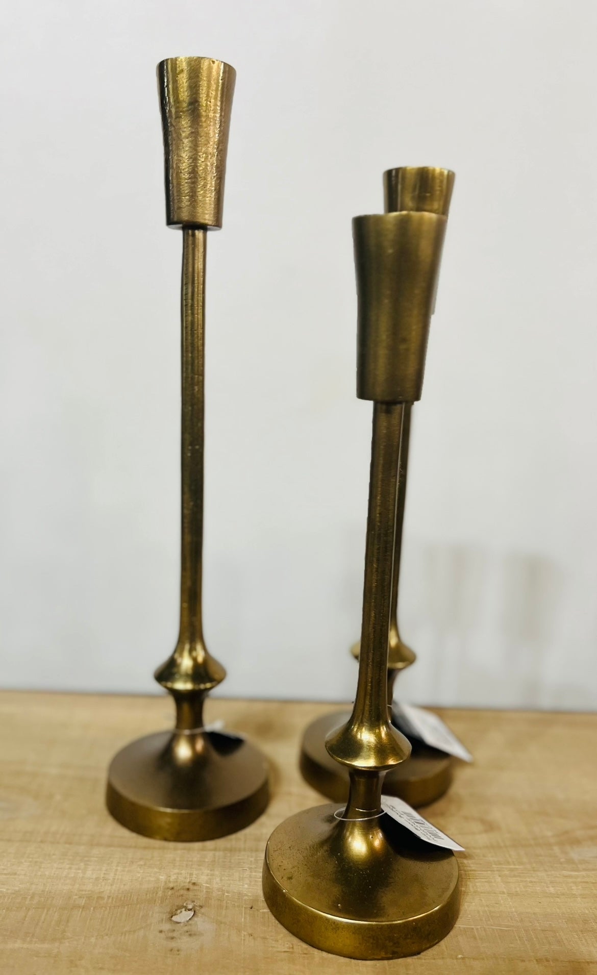 LG GOLD FINISH CANDLE PILLARS