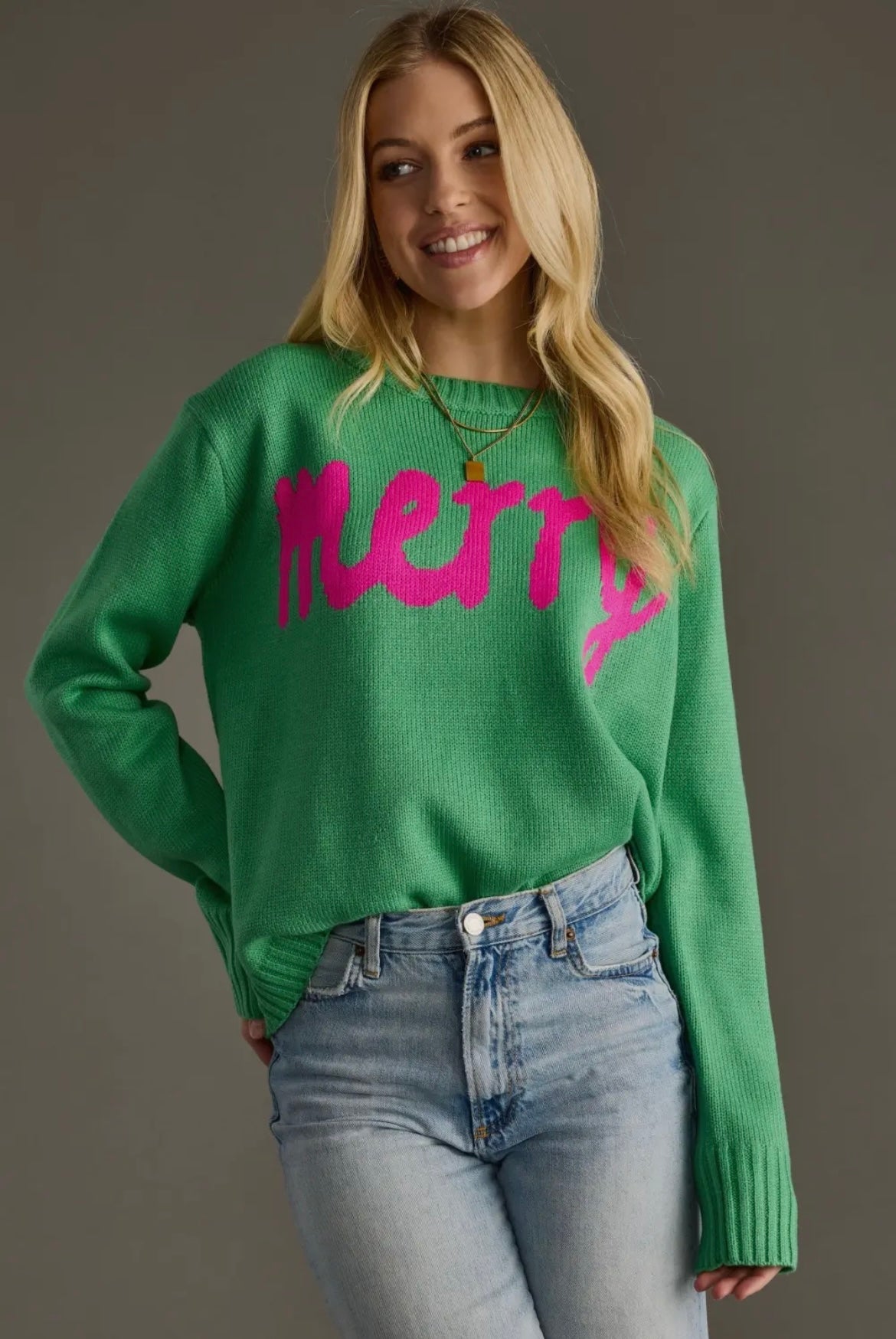 Green Merry Sweater