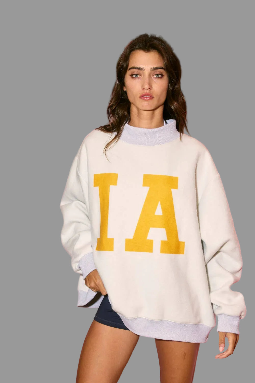 IOWA l IA Reversible Mock Neck Sweatshirt