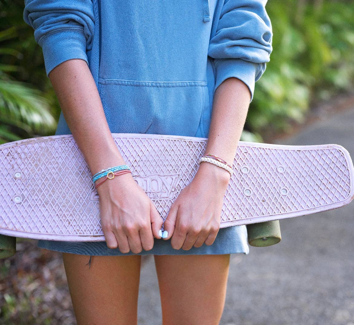 "Live" Gold Hexagon Hair Tie Bracelets