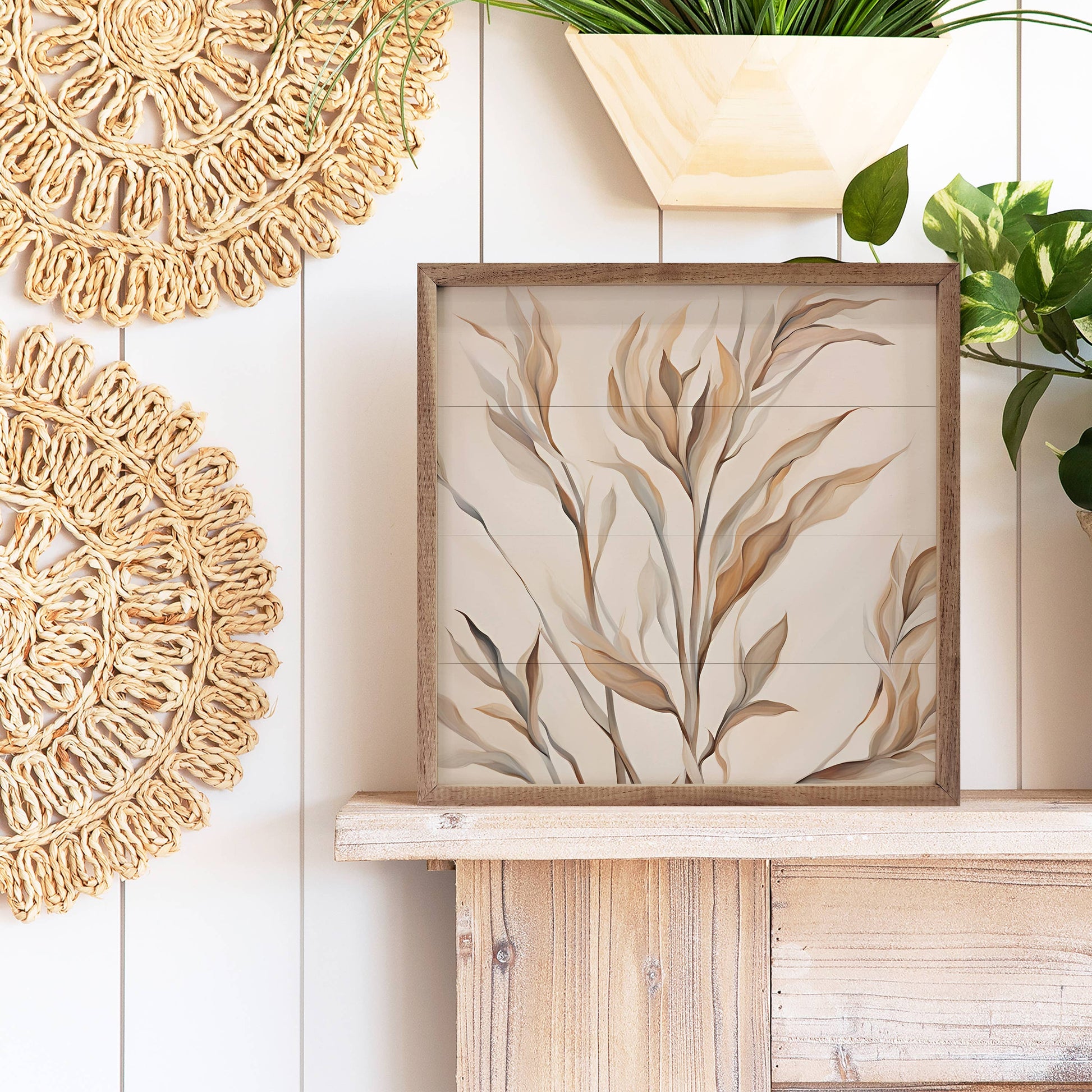 Brown And Tan Branches 12x12