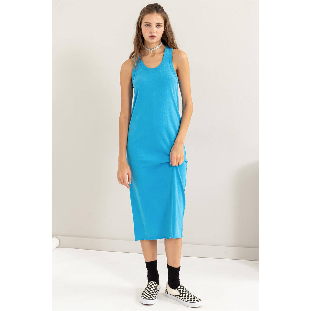 Sleeveless Shift Midi Dress