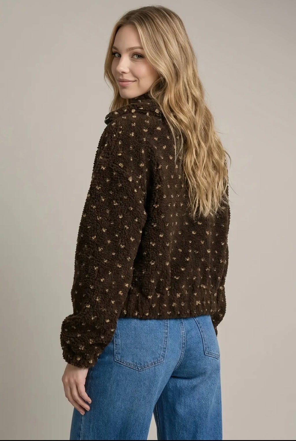Heart Fleece Zip-up Jacket
