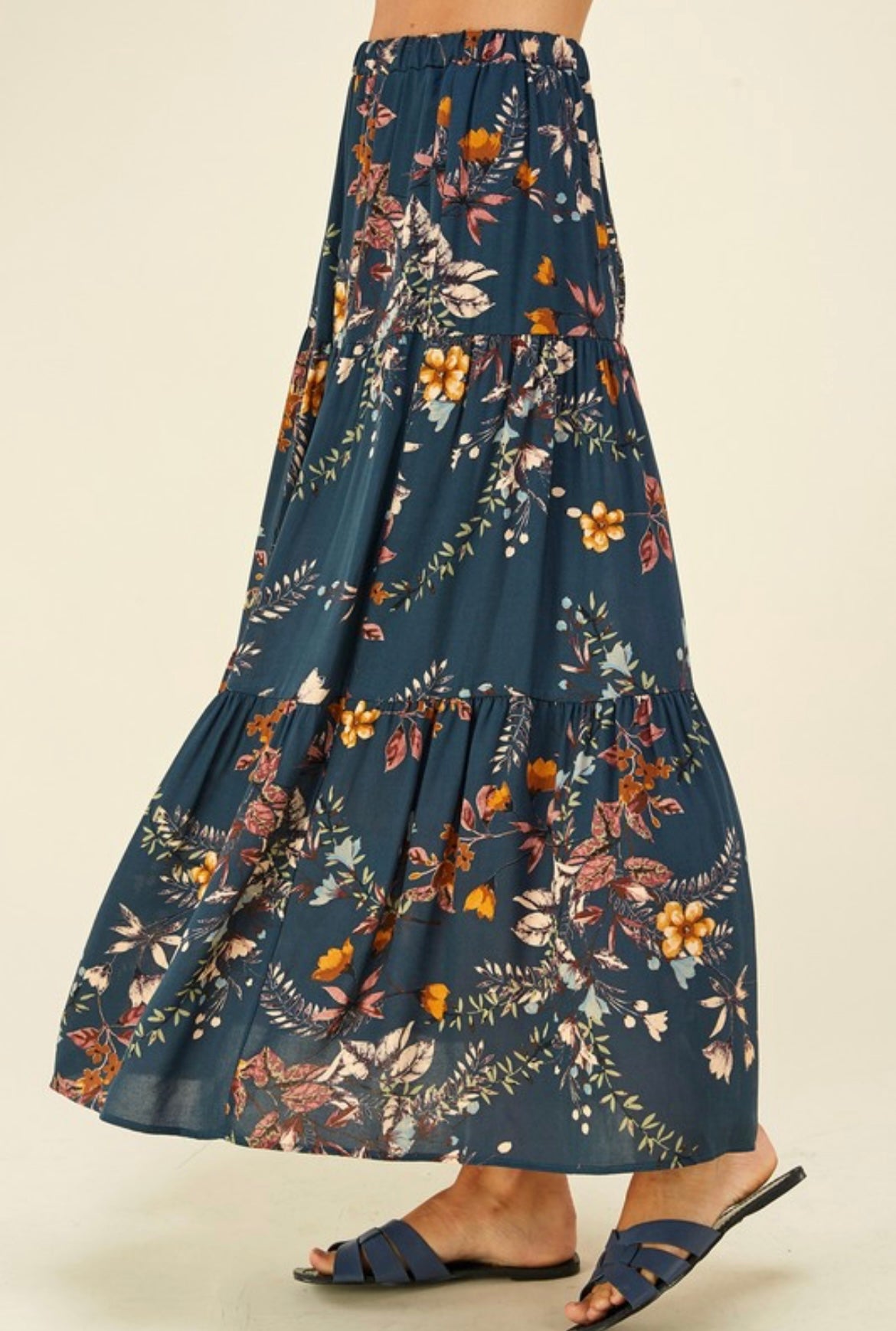 Layered floral skirt