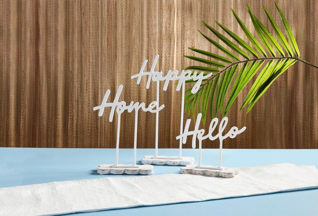 Happy Word Sign on Stand