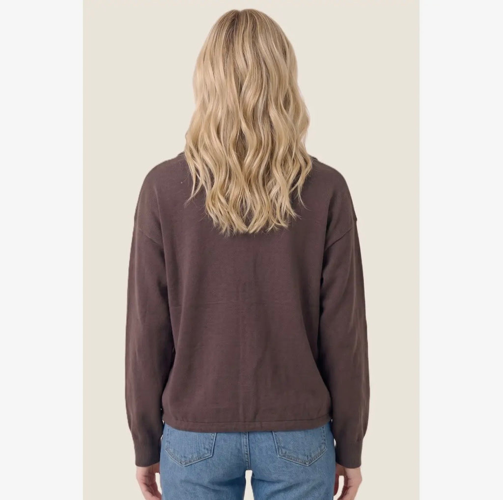 Zipper Front Sweater Jacket