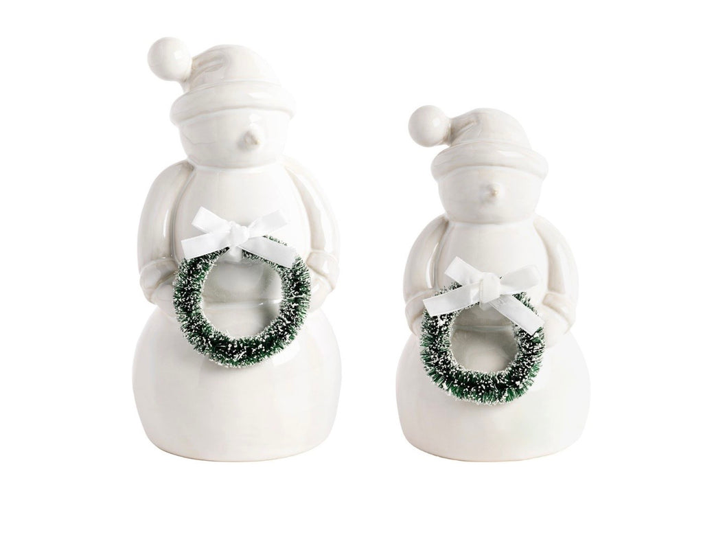 White Ceramic Snowman