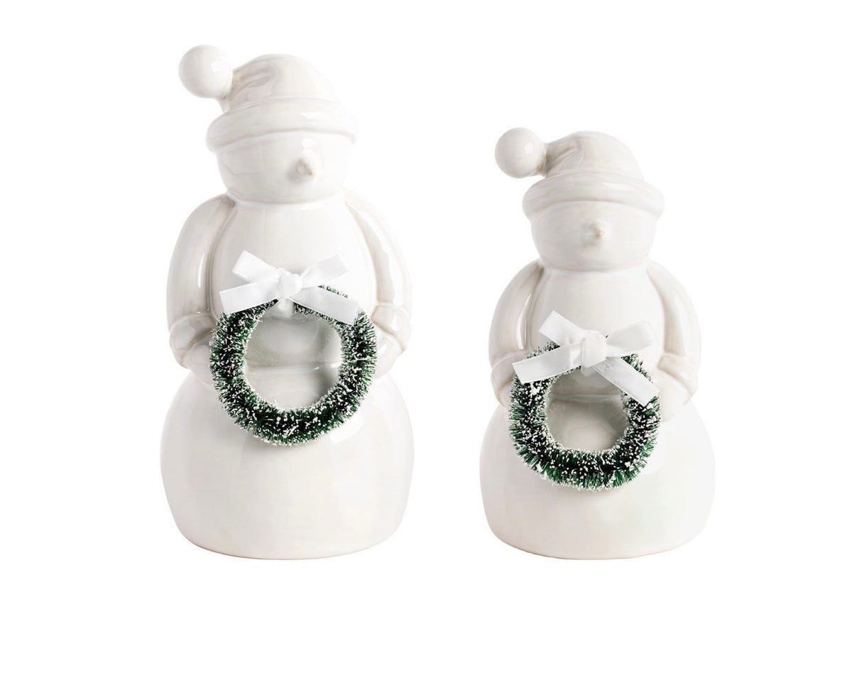 White Ceramic Snowman