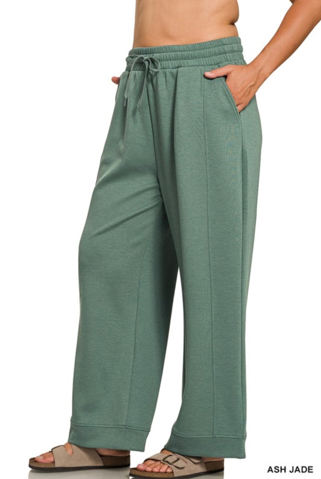 Curvy Scuba Drawstring Pants
