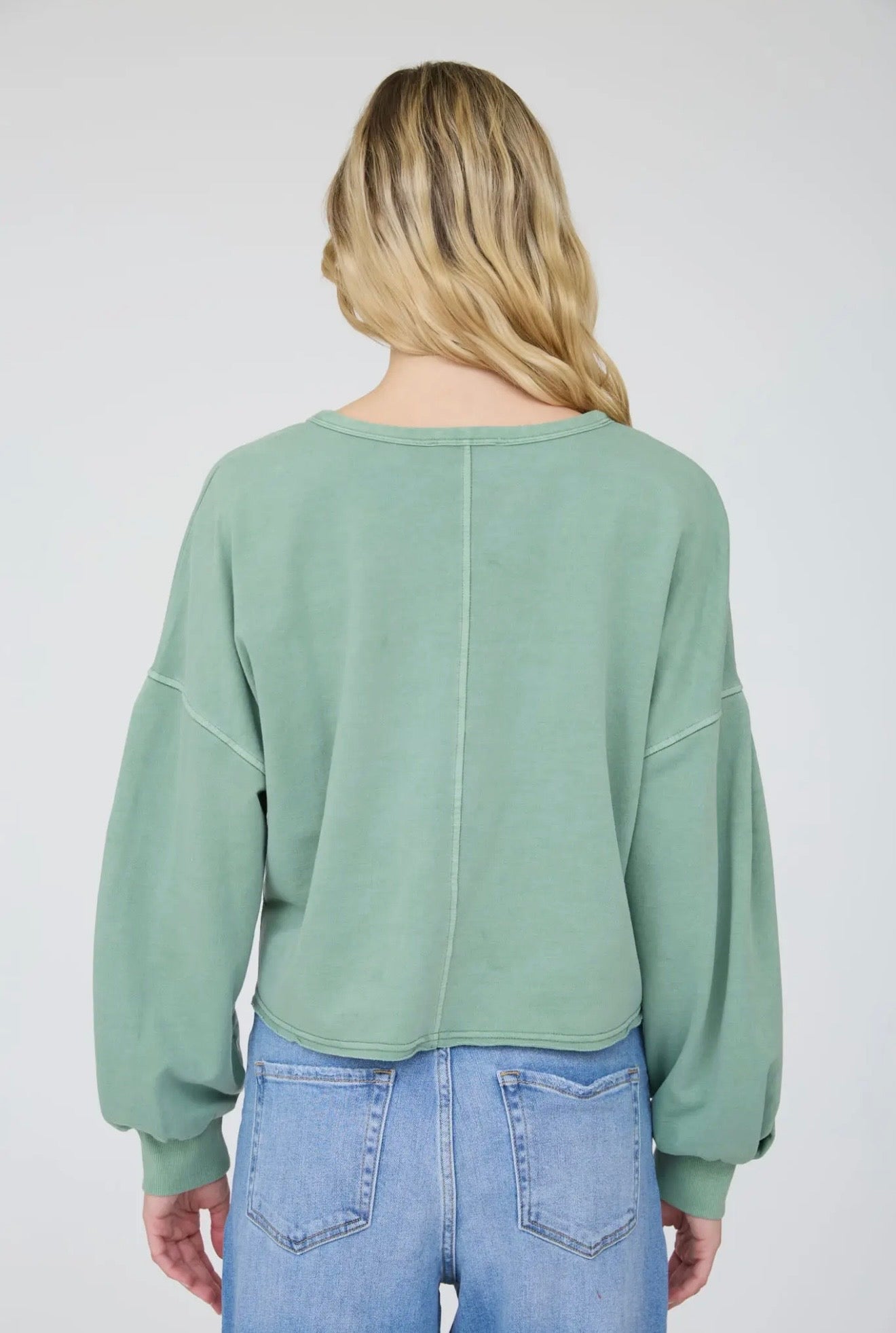 Notch Collar Long Sleeve Knit Top