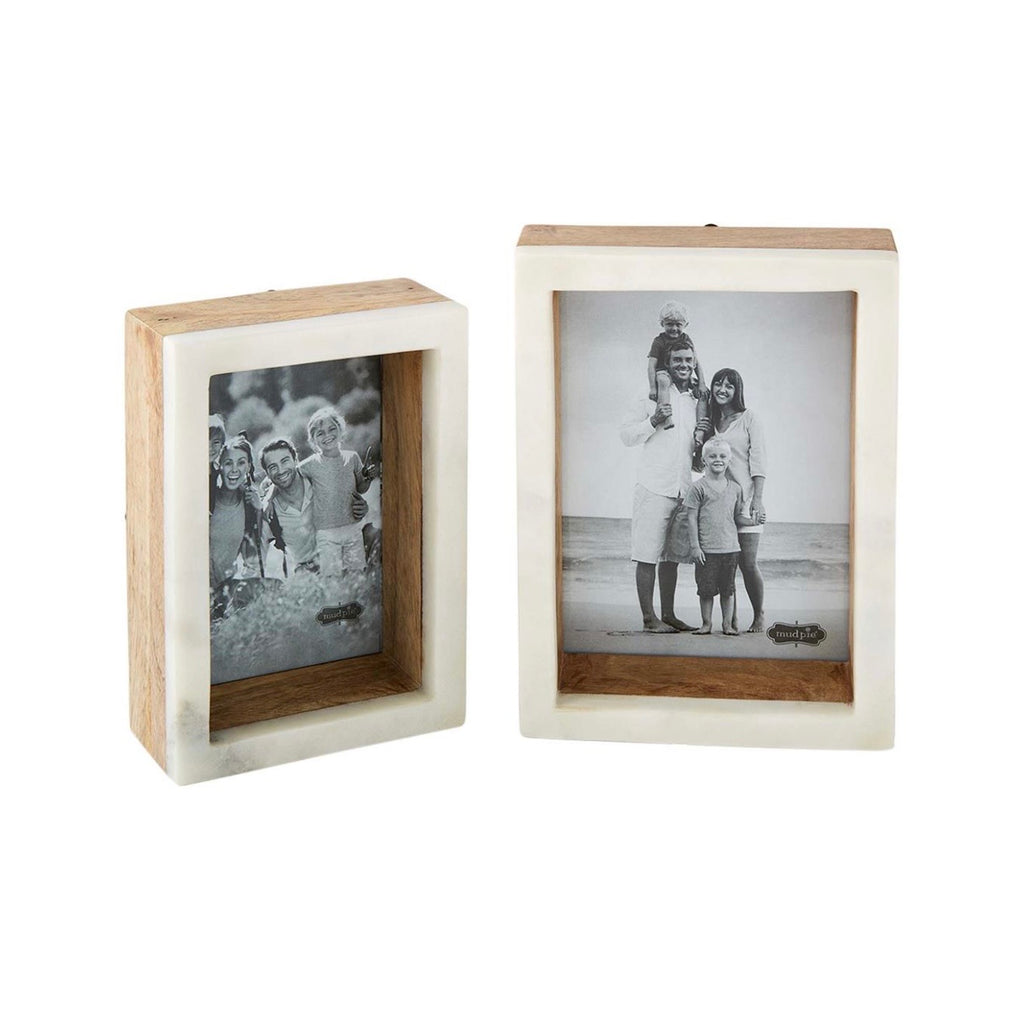 5x7 Marble Wood Shadow Box Photo Frame