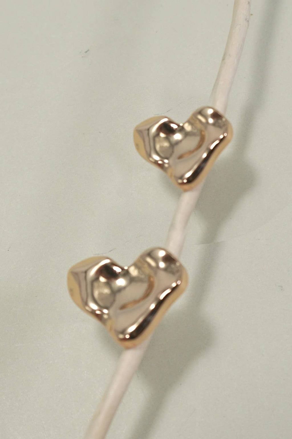 GOLD HEART POST EARRINGS