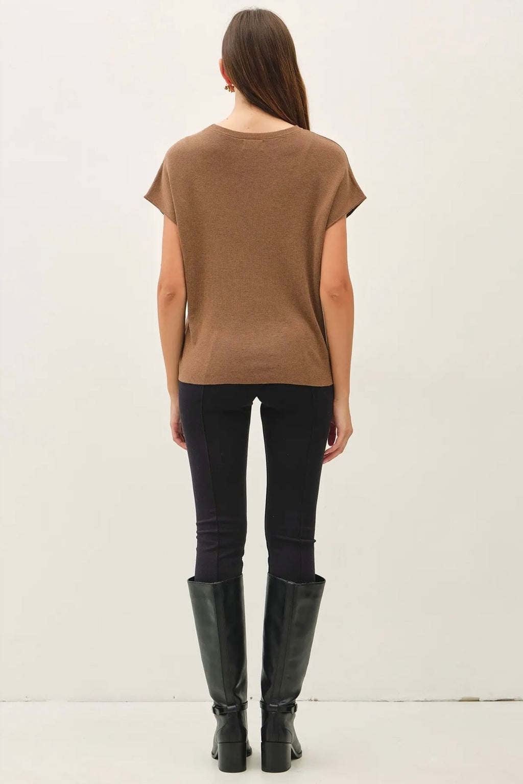 Curvy Ultrasoft Cap Sleeve Short Sleeve Sweater