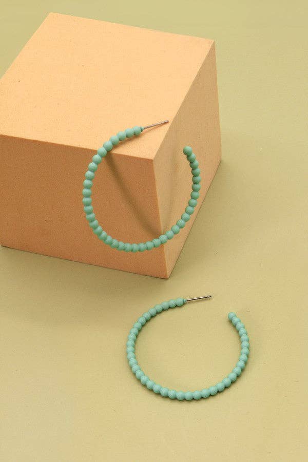 MATTE BUBBLE HOOP EARRINGS