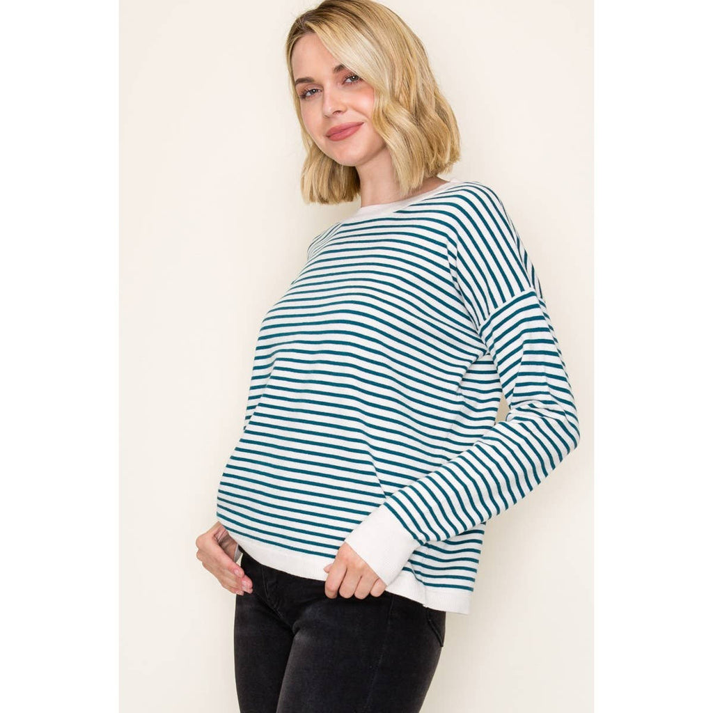 STRIPED EVERYDAY PULLOVER SWEATER
