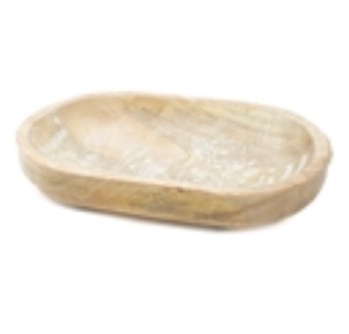 Wood Carved Flower Tray