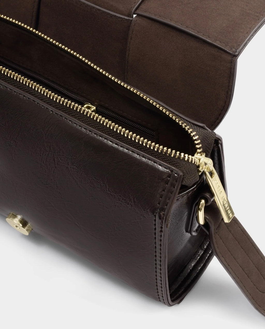Taya Suedette Crossbody Bag in Bitter Chocolate