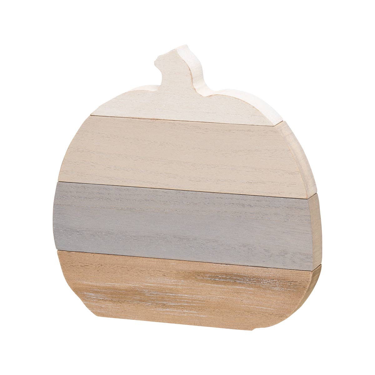 Lrg. Wh/Gry/Wood Plank Fall Pumpkin