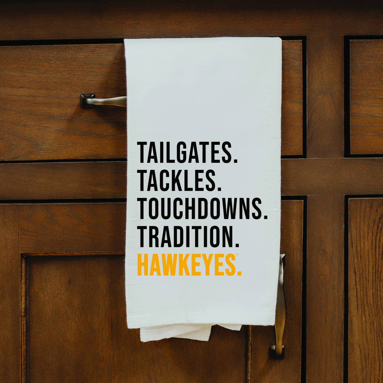 Tailgates Tackles University Of Iowa Towel: 27 x 27
