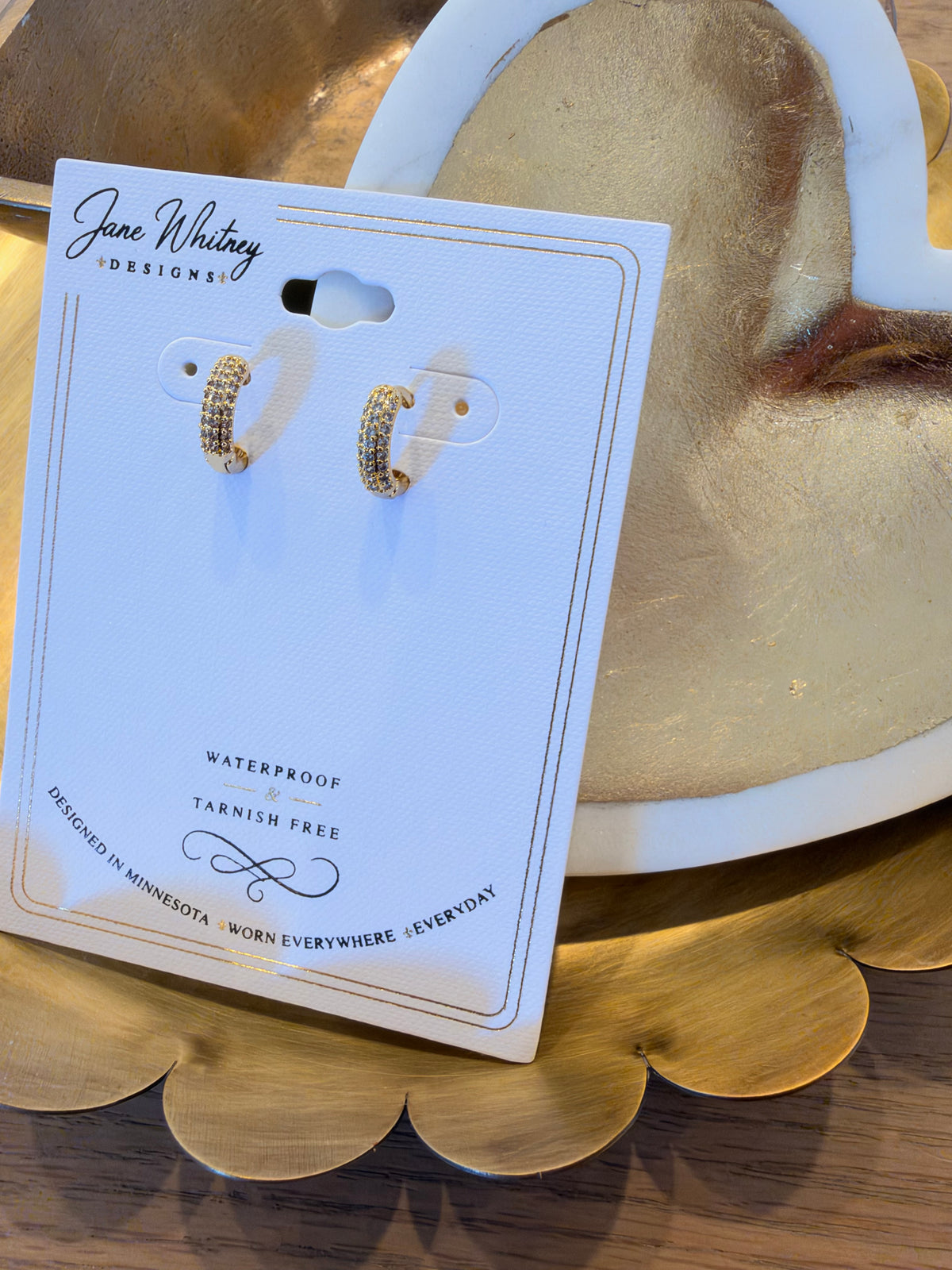 Crystal Stud Hoop Earring