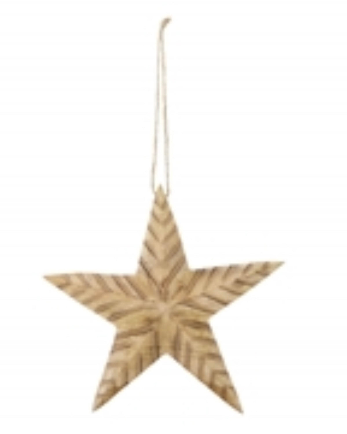 Wood Hanging Star Decor Ornament