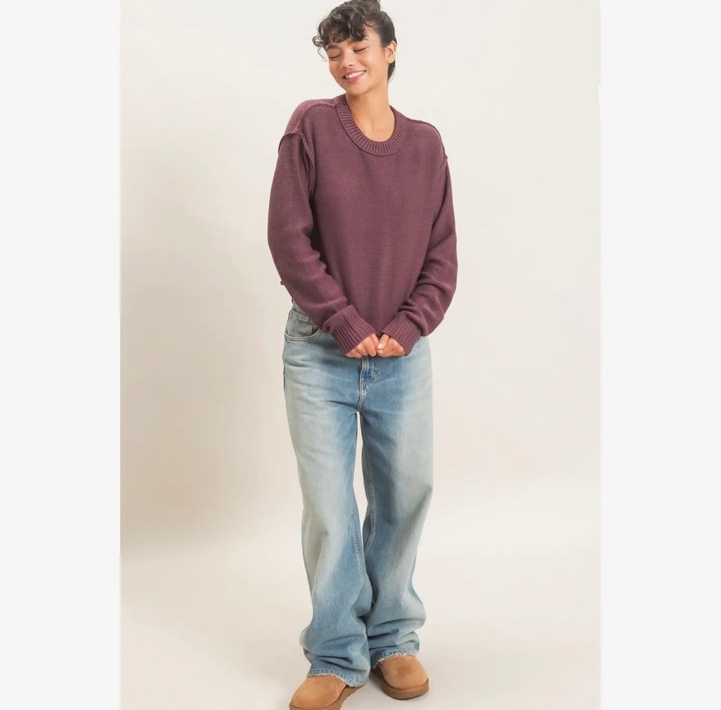 Oversized Sweater with Seam Detail