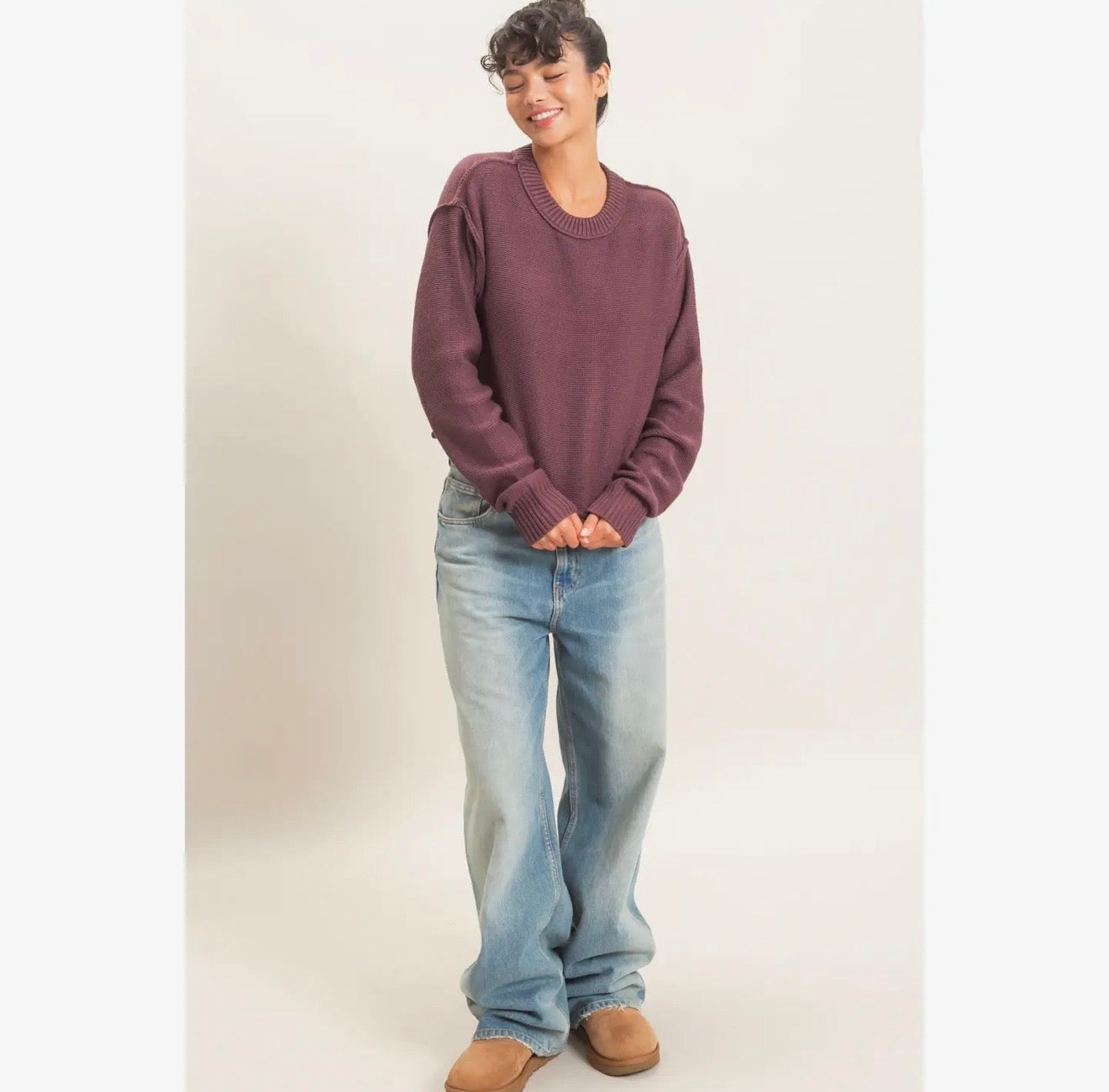 Oversized Sweater with Seam Detail