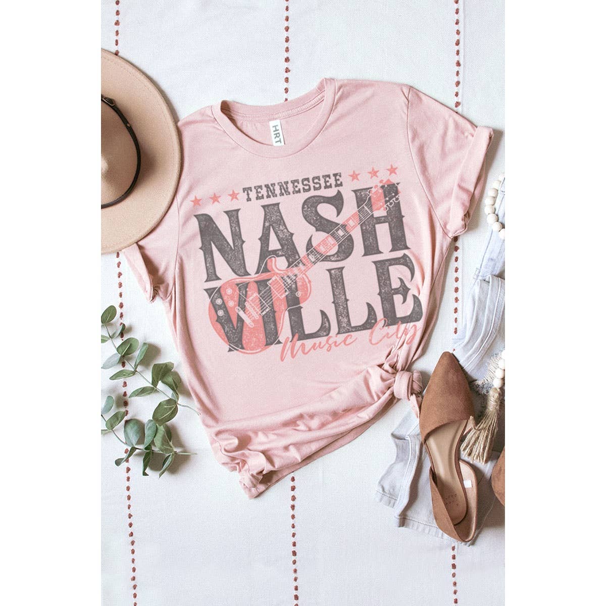 NASHVILLE GUITAR WASHED GRAPHIC TEE