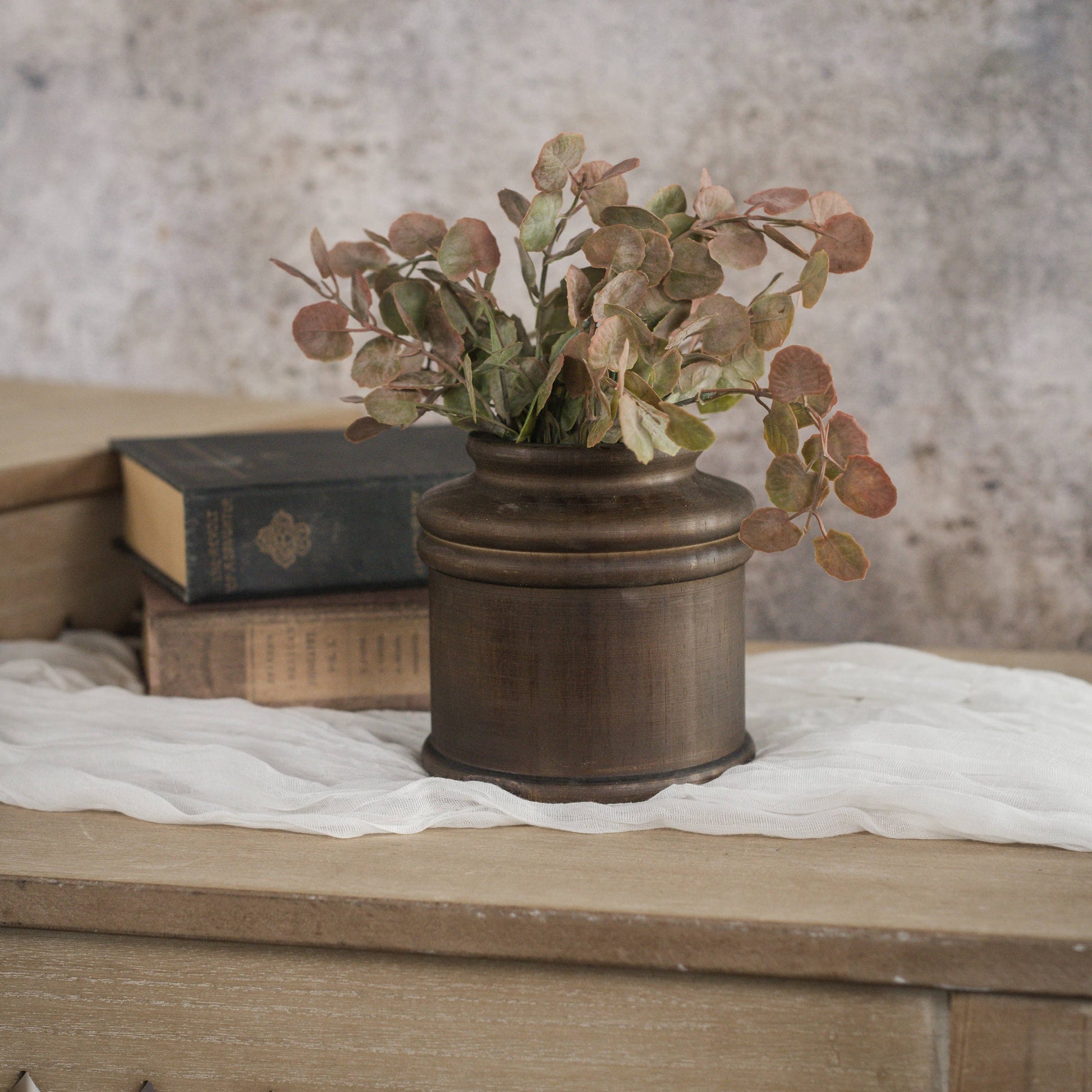 5" Dark Wood Bud Vase