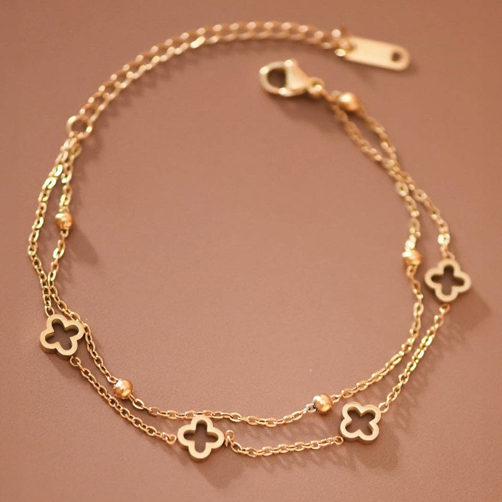 18K Gold PVD Plated Waterproof Stainless Steel Chain Bracelet
