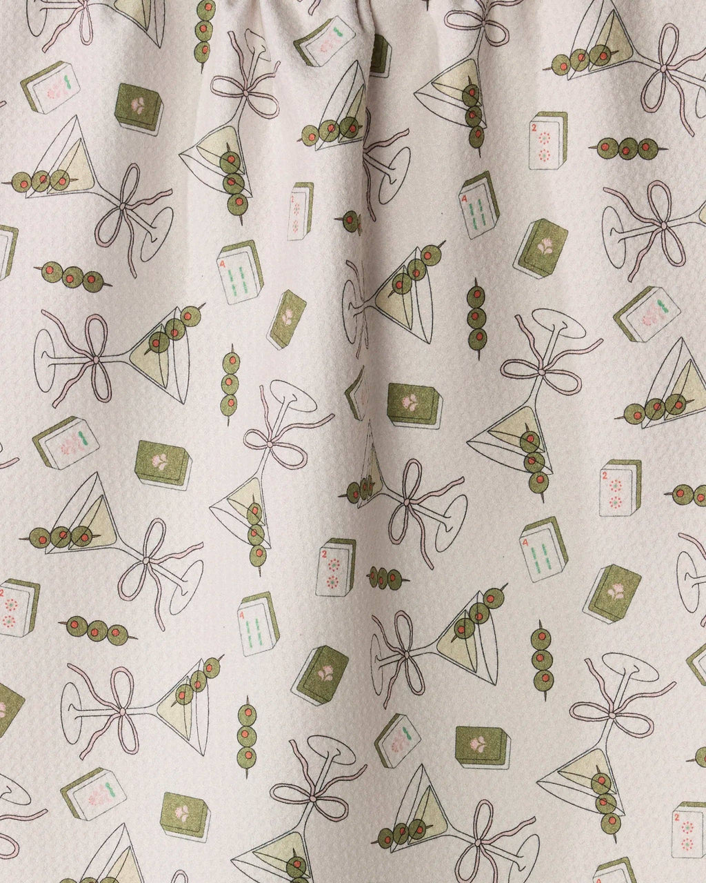 Martini Tiles Tea Towel - Mahjong