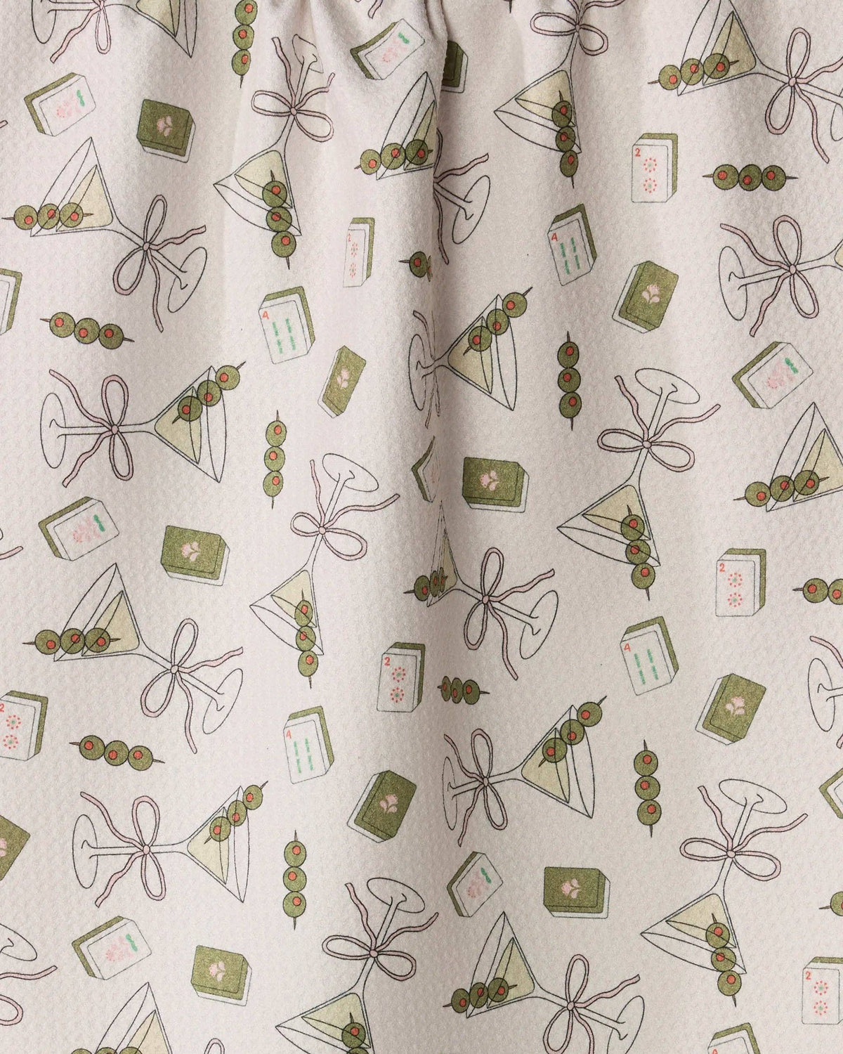 Martini Tiles Tea Towel - Mahjong