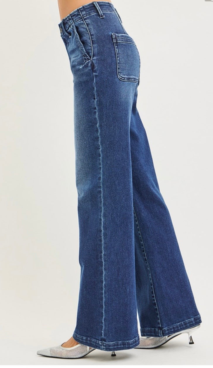 Risen High Rise Slanted Pocket Jean