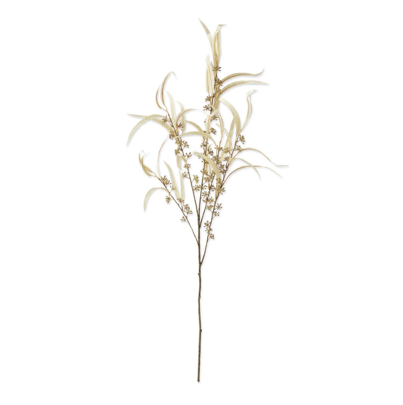 39" Cream & Green Eucalyptus Bud Spray