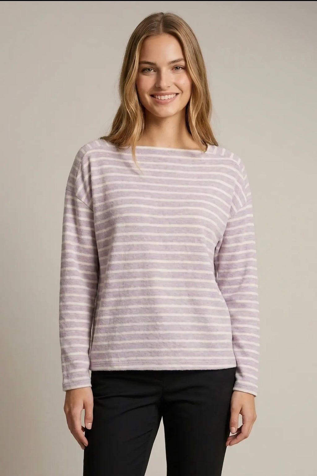 Stripe Boatneck Top