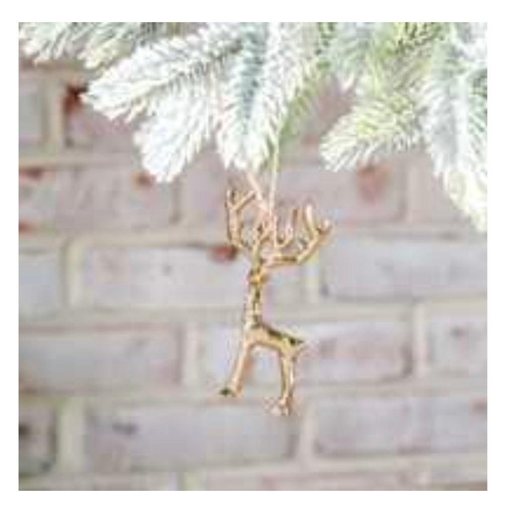 2" GOLD REINDEER ORNAMENT