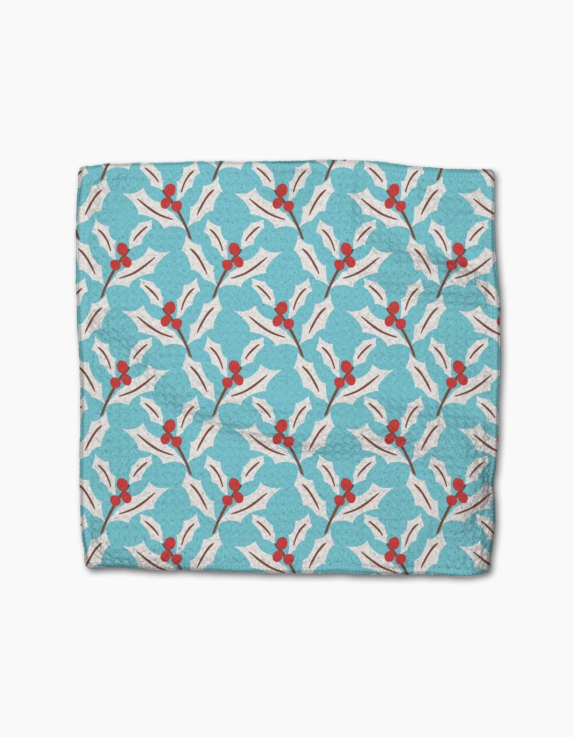 Winter Holly Dishcloth Set
