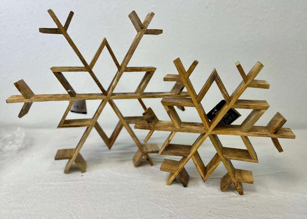 12" WOOD SNOWFLAKE