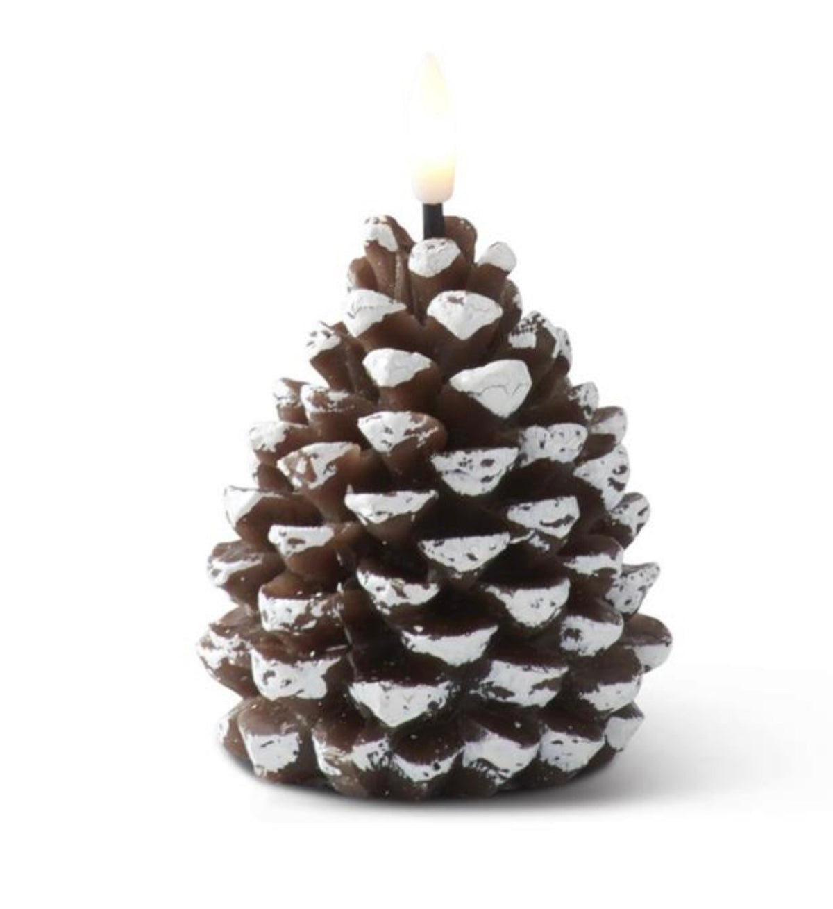5" Snowy Pinecone LED Candle