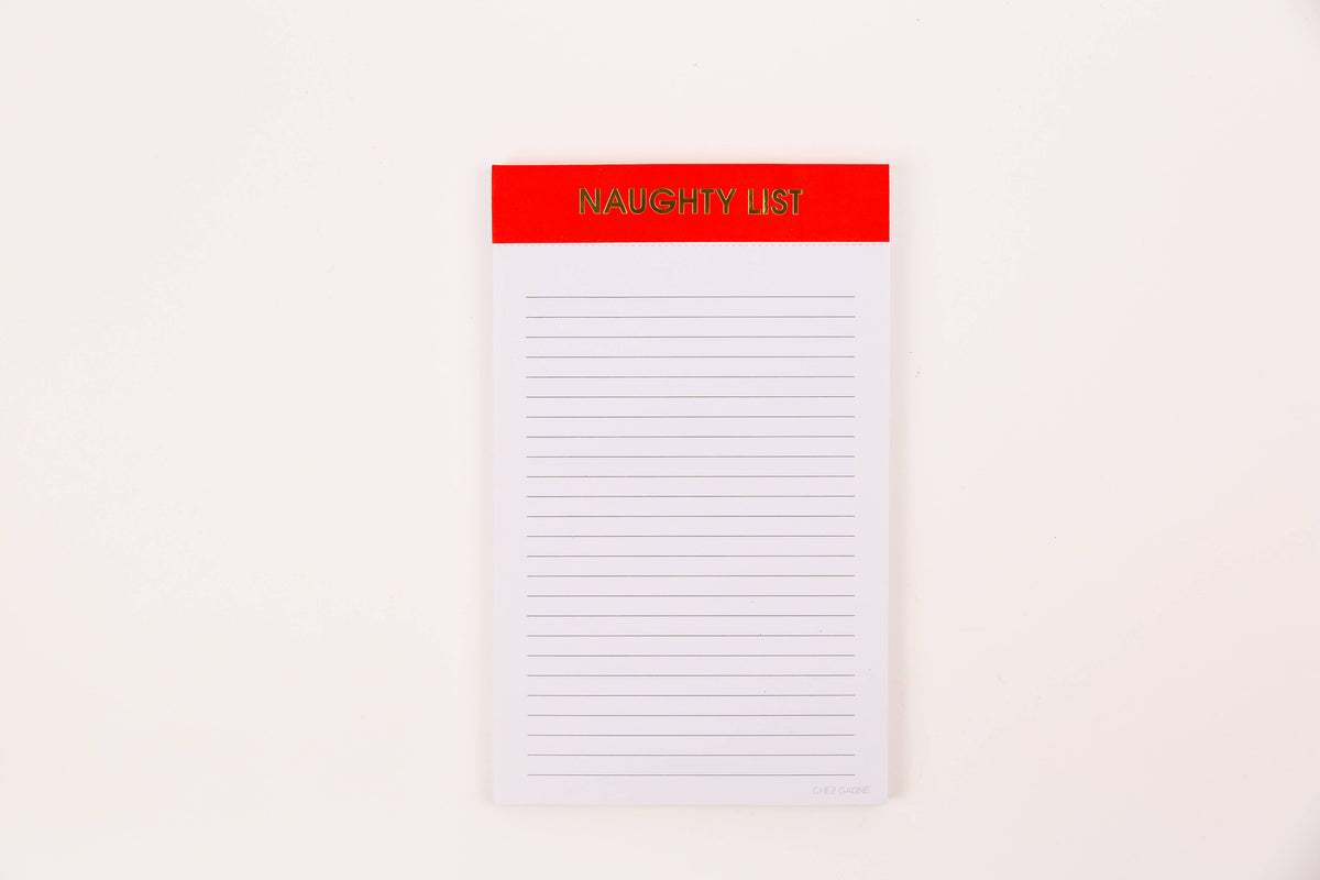 Naughty List - Lined Notepad, To-Do List