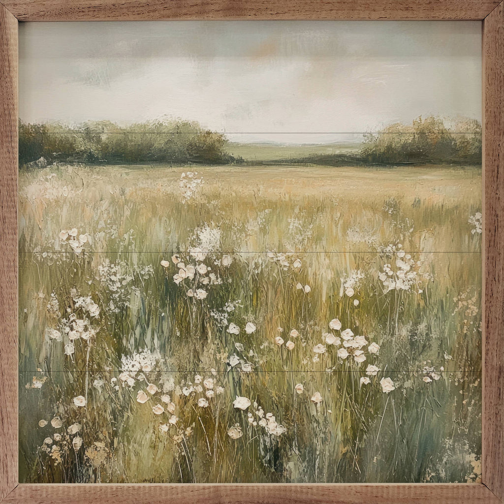Neutral Field Of Flowers By Petals Prints Design 12x12