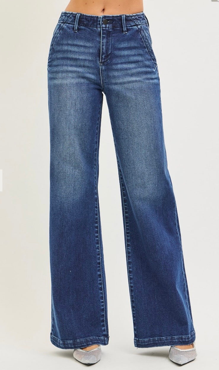 Risen High Rise Slanted Pocket Jean