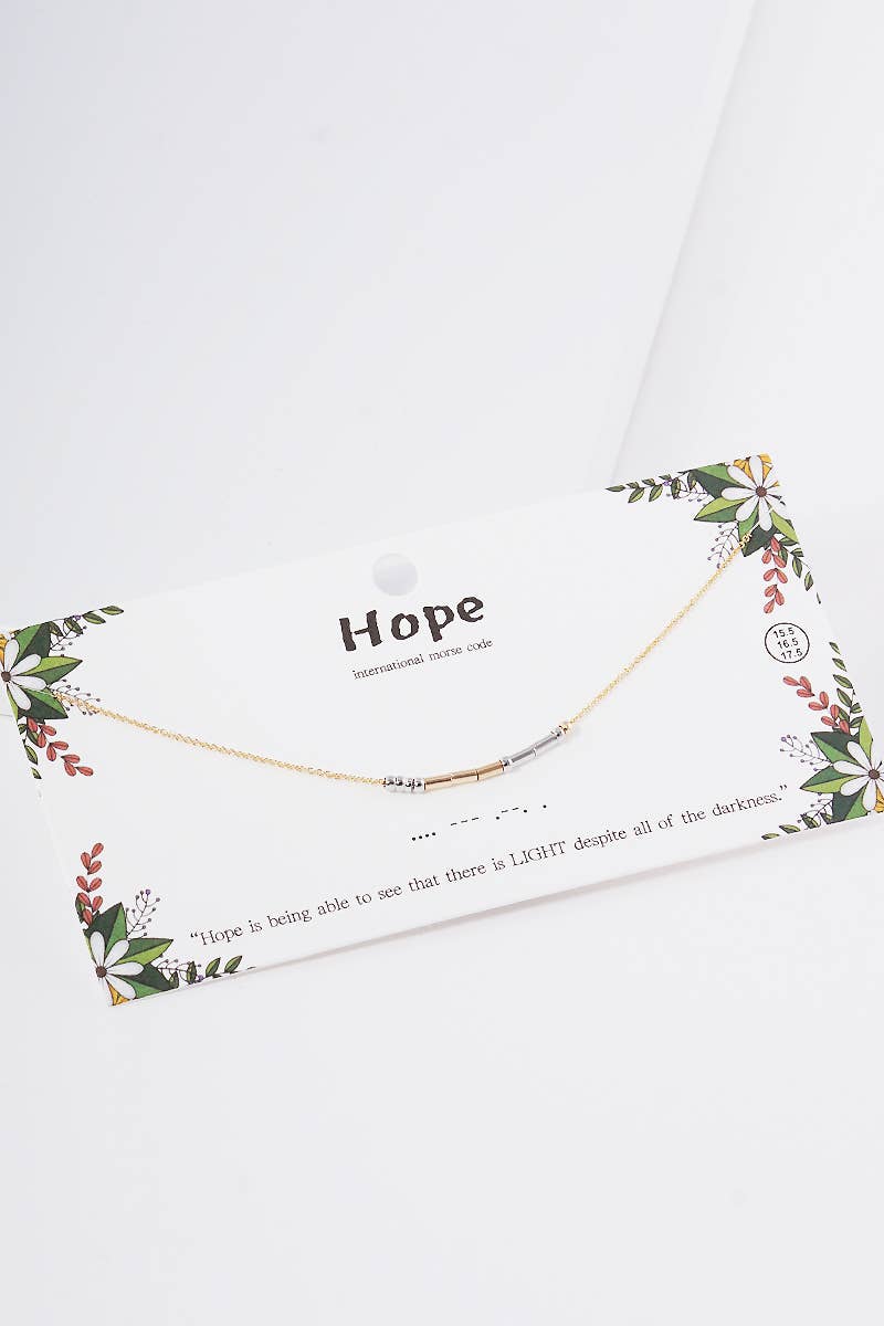 Positivity Morse Code Necklace