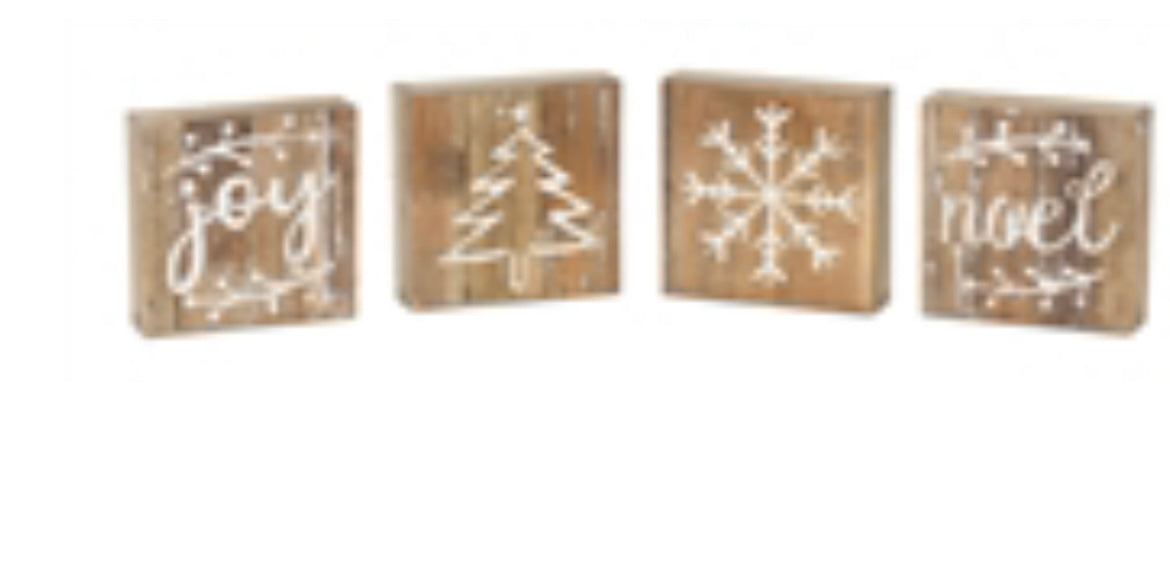 6" Wood Christmas Plaque